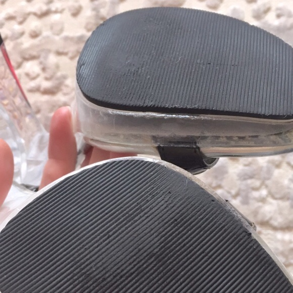 Mudd | Acrylic Faux Patent Platform Sandals - Picture 8 of 8